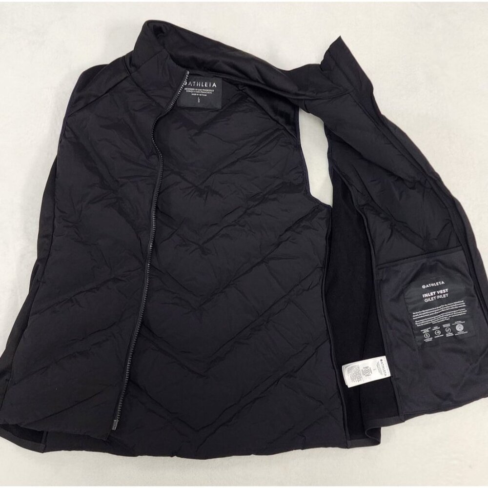 Athleta Inlet Puffer Vest Black Large - Picture 6 of 9